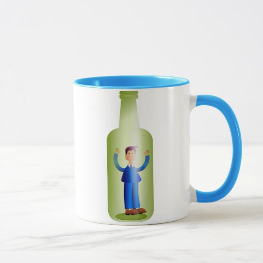 Mug Homme dans une bouteille (Droite)