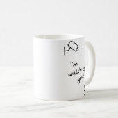Mug Homme de bâton "je vous observe" attaquer (Devant droit)
