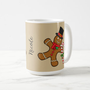 Mug Homme de pain d'épice   Ajouter votre nom ou votre