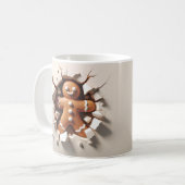 Mug Homme de pain d'épices de Noël 3D (Devant gauche)