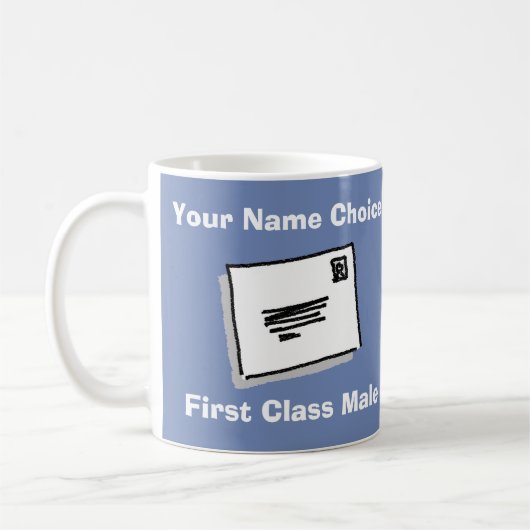 Mug Homme de première classe avec nom personnalisé (Gauche)