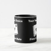 Mug Homme de première classe avec nom personnalisé (Centre)