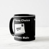 Mug Homme de première classe avec nom personnalisé (Devant gauche)