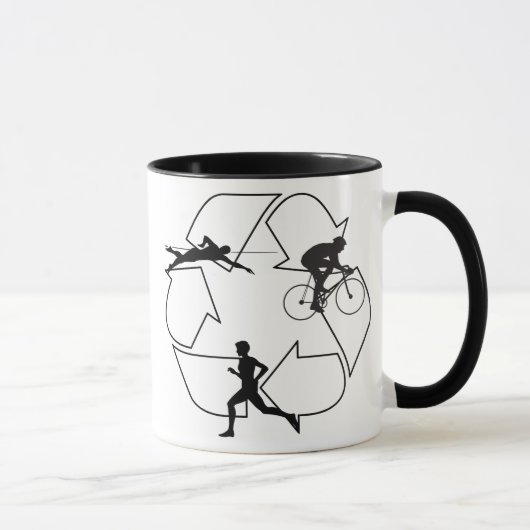 Mug Homme de triathlon (Droite)
