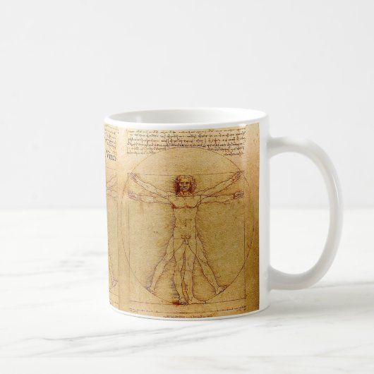 Mug Homme de Vitruvian par Leonardo da Vinci (Droite)