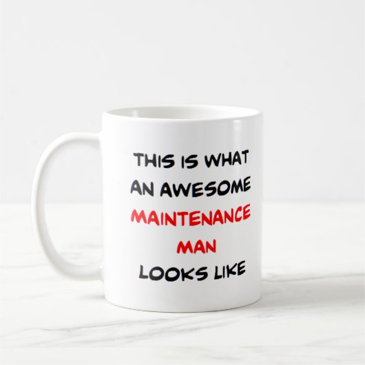 Mug homme d'entretien, génial (Gauche)