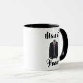 Mug Homme d'honneur Rainbow Cravate Tuxedo Mariage (Devant droit)