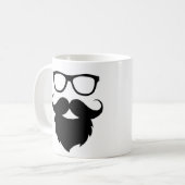 Mug Homme drôle adulte de barbe (Devant gauche)