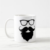 Mug Homme drôle adulte de barbe (Gauche)