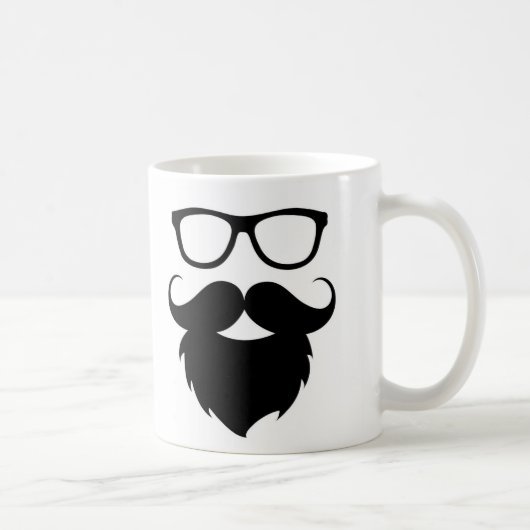 Mug Homme drôle adulte de barbe (Droite)