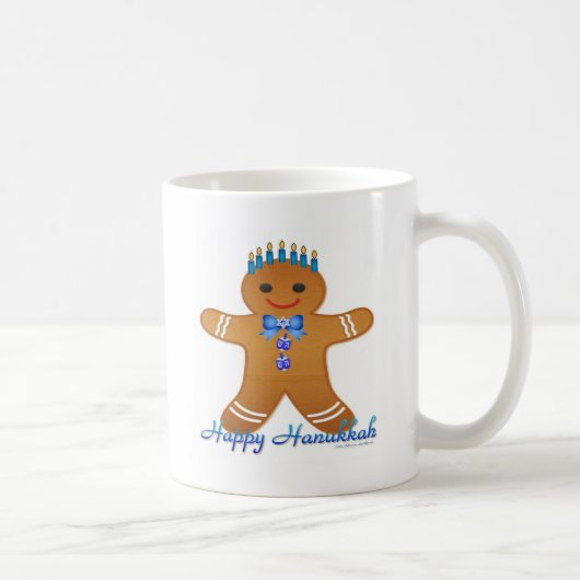 Mug Homme en pain d'épice de Hanukkah Judaica Menorah (Droite)