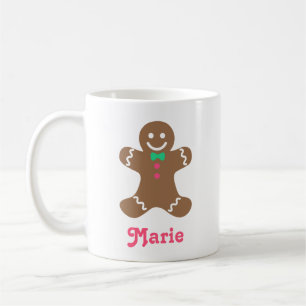 Mug Homme en pain d'épices avec botte verte et boutons