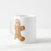 Mug Homme en pain d'épices avec rubans bleu clair (Devant gauche)