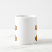 Mug Homme en pain d'épices avec rubans bleu clair (Centre)