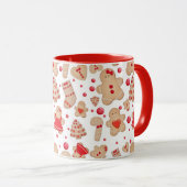 Mug Homme en pain d'épices Biscuits cuits Rustique Fan (Devant droit)