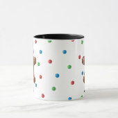 Mug Homme en pain d'épices Noël pois festif (Centre)