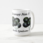Mug Homme Grumpy Drôle À La Pelouse Bowls Design, (Devant droit)
