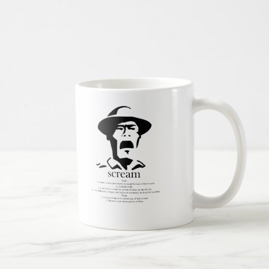 Mug homme hurlant avec définition (Droite)