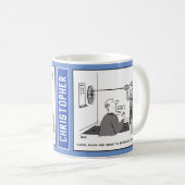 Mug Homme Jouant des fléchettes avec des fléchettes su (Devant droit)
