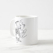 Mug Homme jouant l'instrument de musique d'euphonium (Devant gauche)