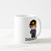 Mug Homme mignon de police avec bâton (Devant droit)