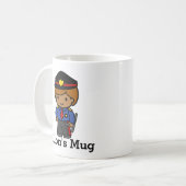 Mug Homme mignon de police avec bâton (Devant gauche)