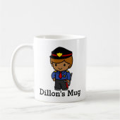 Mug Homme mignon de police avec bâton (Gauche)