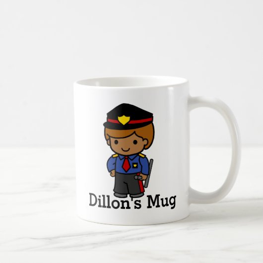 Mug Homme mignon de police avec bâton (Droite)