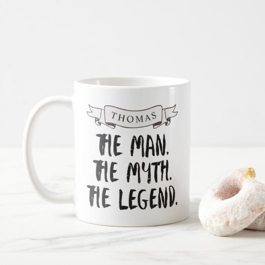 Mug Homme, nom fait sur commande de la légende | de (Avec donut)