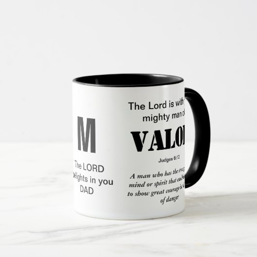 Mug HOMME PUISSANT DE VALOR Christian Monogram (Devant droit)