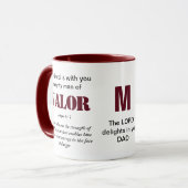 Mug HOMME PUISSANT DE VALOR Christian Red Monogram (Devant gauche)