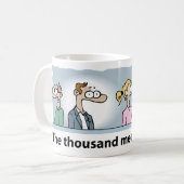 Mug Homme rencontrant un zombie (Devant gauche)