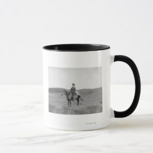 Mug Homme sur le cheval avec la photographie massacrée
