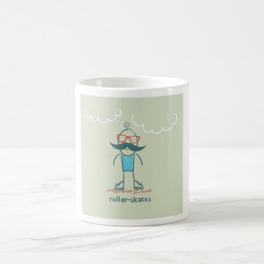 Mug Homme sur Rollerskates (Centre)