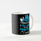 Mug Hommes 16e anniversaire citations cadeaux pour 16  (Devant droit)