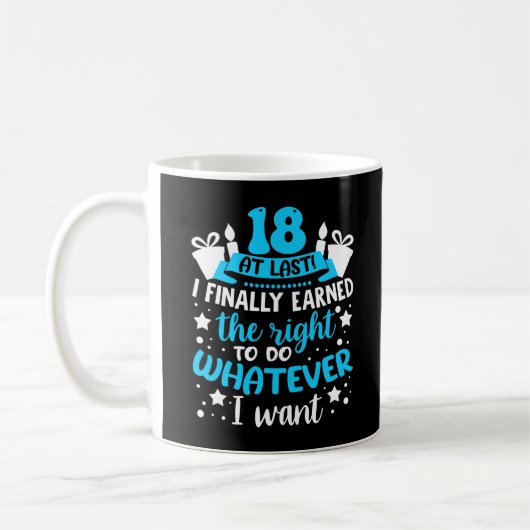 Mug Hommes 18e anniversaire citation cadeaux pour 18 a (Gauche)