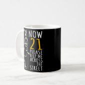 Mug Hommes 21e anniversaire Pour lui, j'ai maintenant  (Devant gauche)
