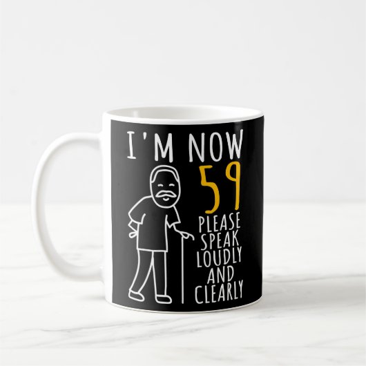 Mug Hommes 59e anniversaire Pour lui, j'ai maintenant  (Gauche)