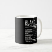Mug Hommes Blake Nutrition Nom personnalisé Chemise Fu (Devant droit)