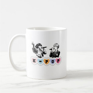 Mug Hommes Femmes Idols Chantant KPop Hearts Musique D