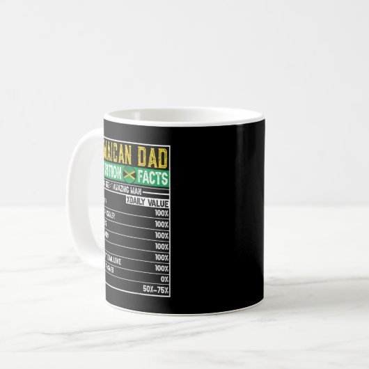 Mug Hommes Jamaïcain Papa Cadeaux Papa Héros Nutrition (Devant gauche)