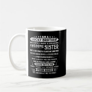 Mug Hommes Noël Drôle Pour Frère De Soeur Je Suis