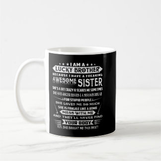 Mug Hommes Noël Drôle Pour Frère De Soeur Je Suis