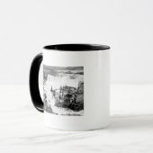 Mug Hommes pêchant à Celilo Falls Photographie (Devant gauche)