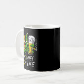 Mug Hommes pour la vie Bière et les bourgeons de mauva (Devant gauche)