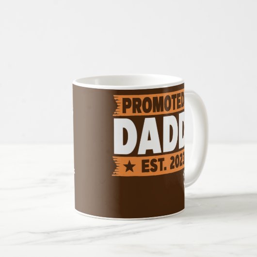 Mug Hommes promus à papa 2023 Première fois Père (Devant droit)