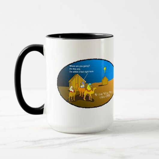 Mug Hommes Sages Geocaching Noël (Gauche)