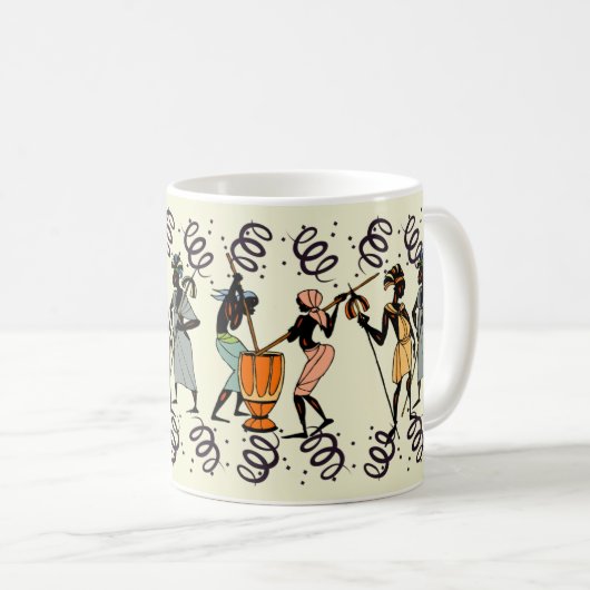 Mug Hommes Tribaux Africains : Sport Ethnique (Devant droit)
