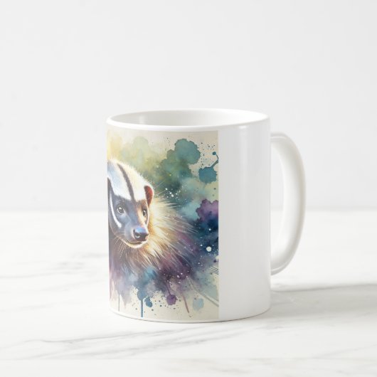 Mug Honey Badger 290624AREF113 - Watercolor (Devant droit)