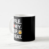 Mug Honey Dip Repeat Funny Rosh Hashanah Jewish New Ye (Devant gauche)